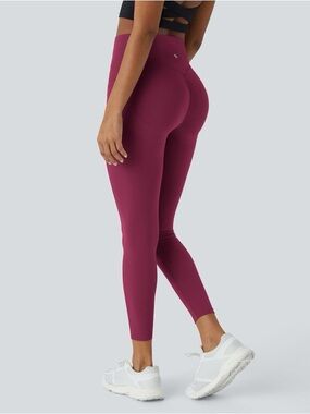 Halara Women’s UltraSculpt High Waisted Butt Lifting Leggings in Red Plum Large